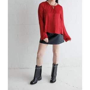NEW FREE PEOPLE arabella blouse in ruby